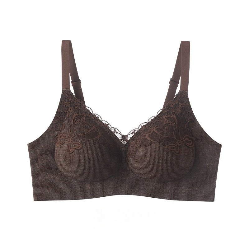 Women Fashion Ribbed Lace Bral - Wirefree Bra Comfort review and price