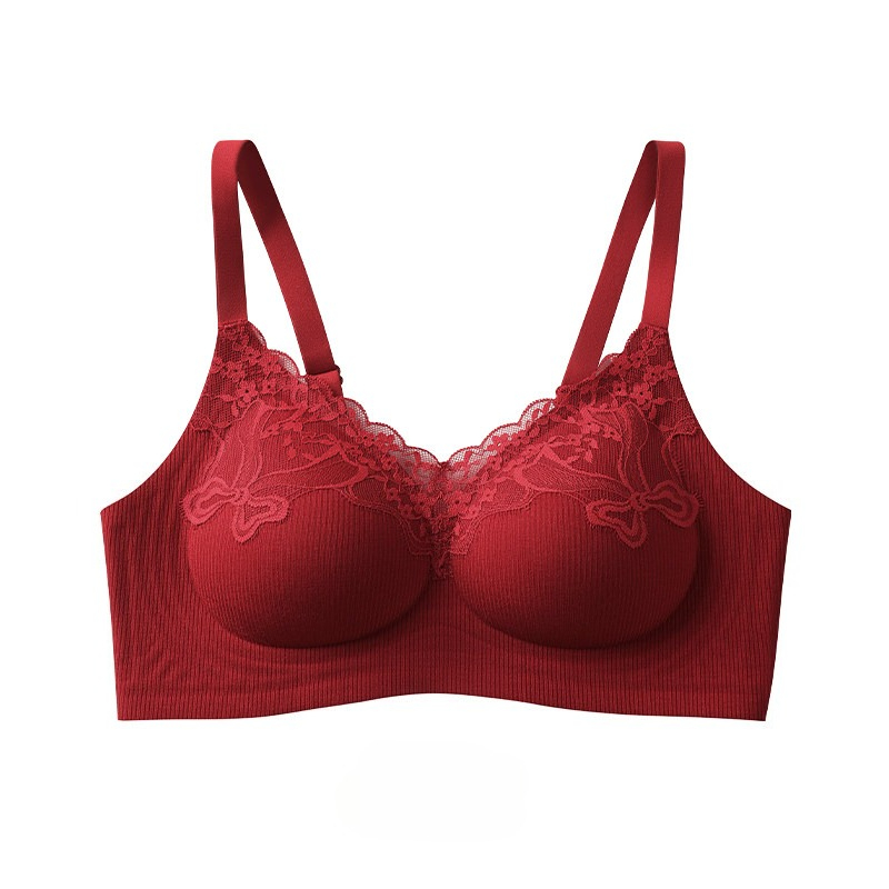 Women Fashion Ribbed Lace Bral - Wirefree Bra Comfort review and price
